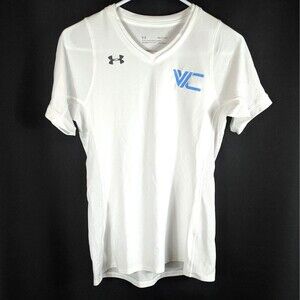 Volleyball Club Shirt Womens Small White Under Armour Fitted Tight